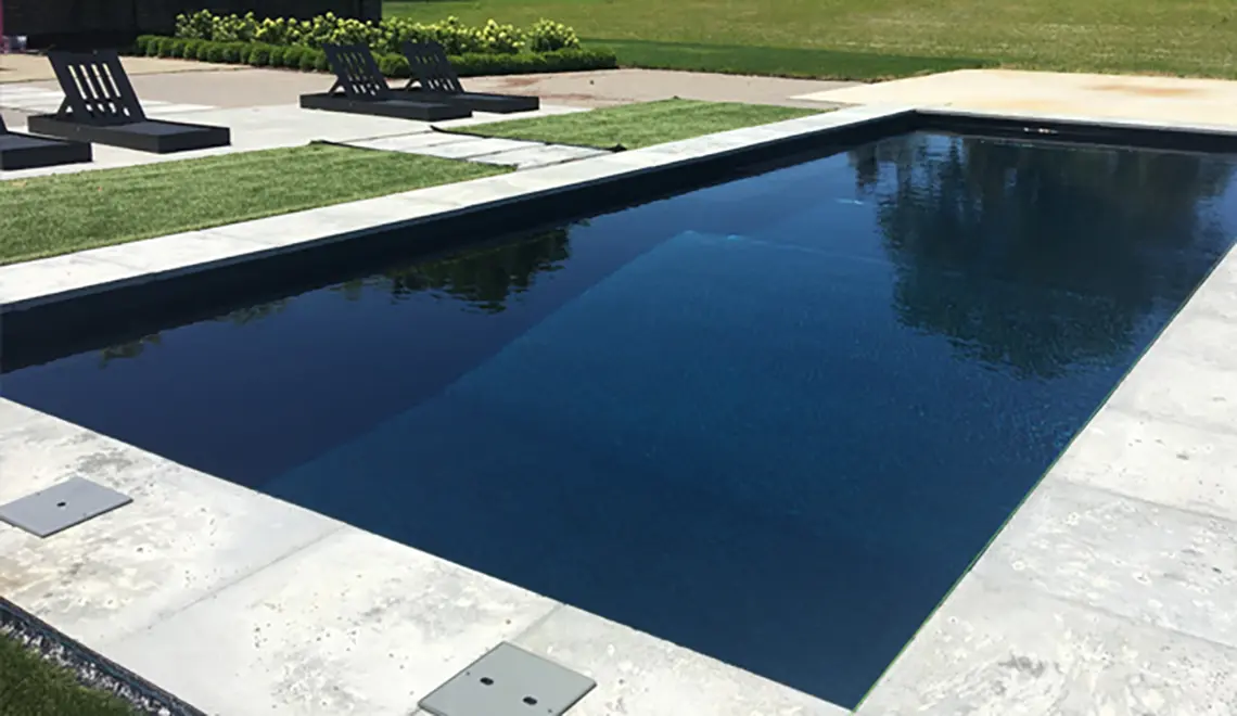 Leisure Pools The Grand rectangular fiberglass pool deep end stunning finish by Leisure Pools Athens